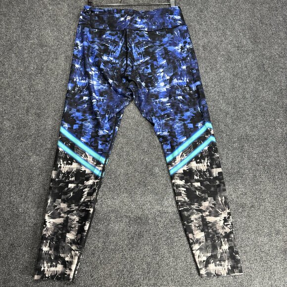 Fila Sport Pants Womens XL BLue Green Print Pull On Compression Yoga Running - Picture 5 of 6